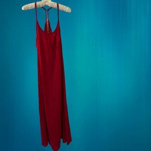 Red beach cover up/dress